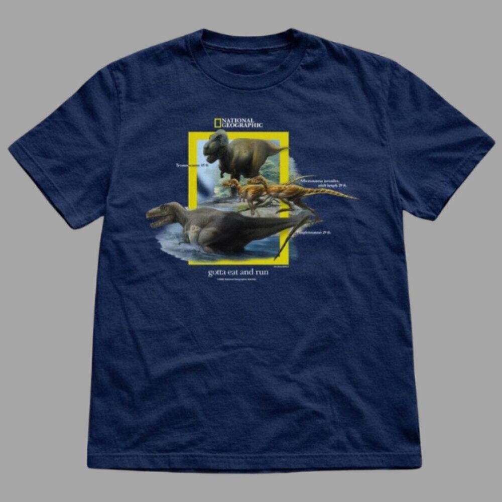 Navy National Geographic Graphic Tee With Dinosaurs